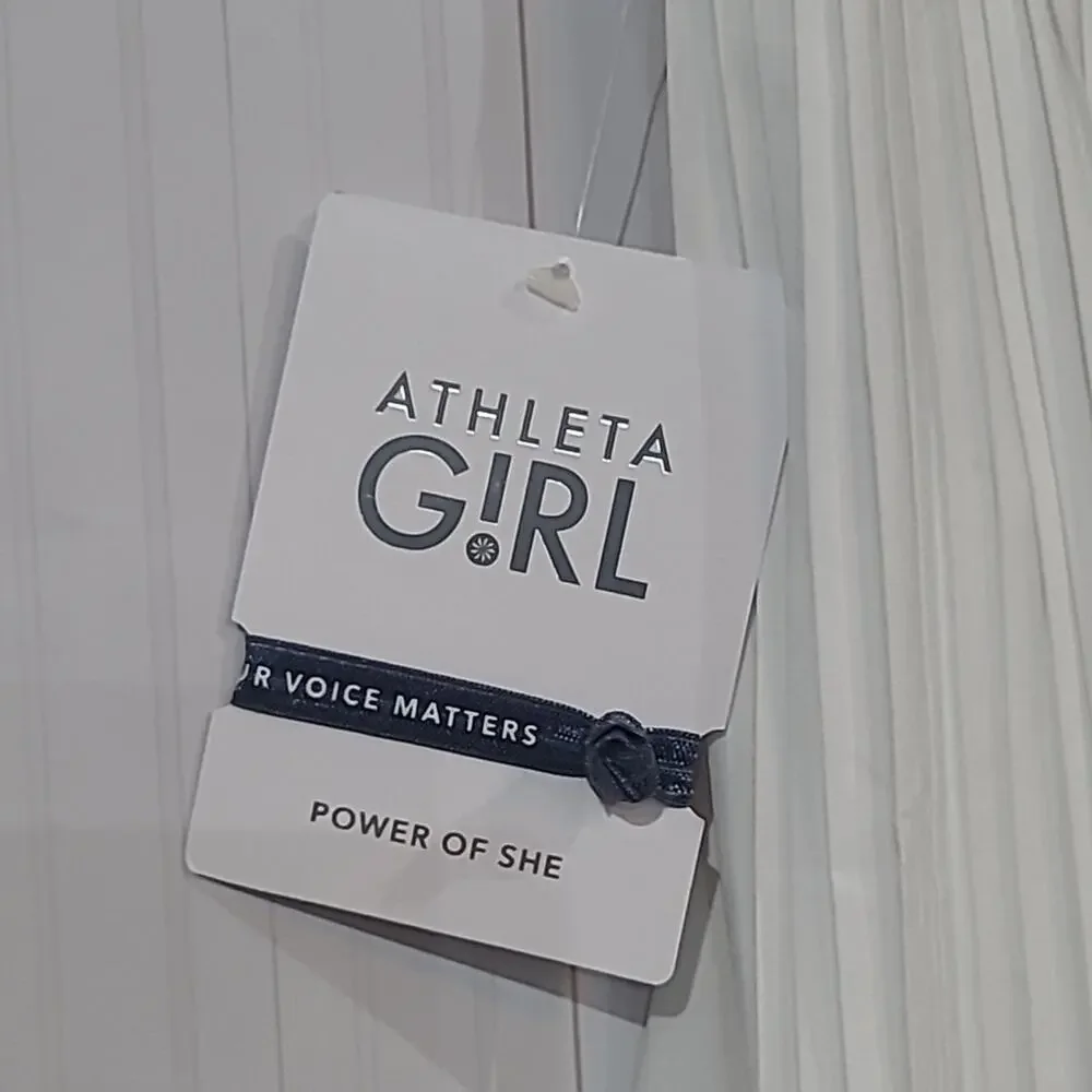 Athleta Girl SZ L Perfect Pleat Short Flat Front Skort NEW White Gray Tennis